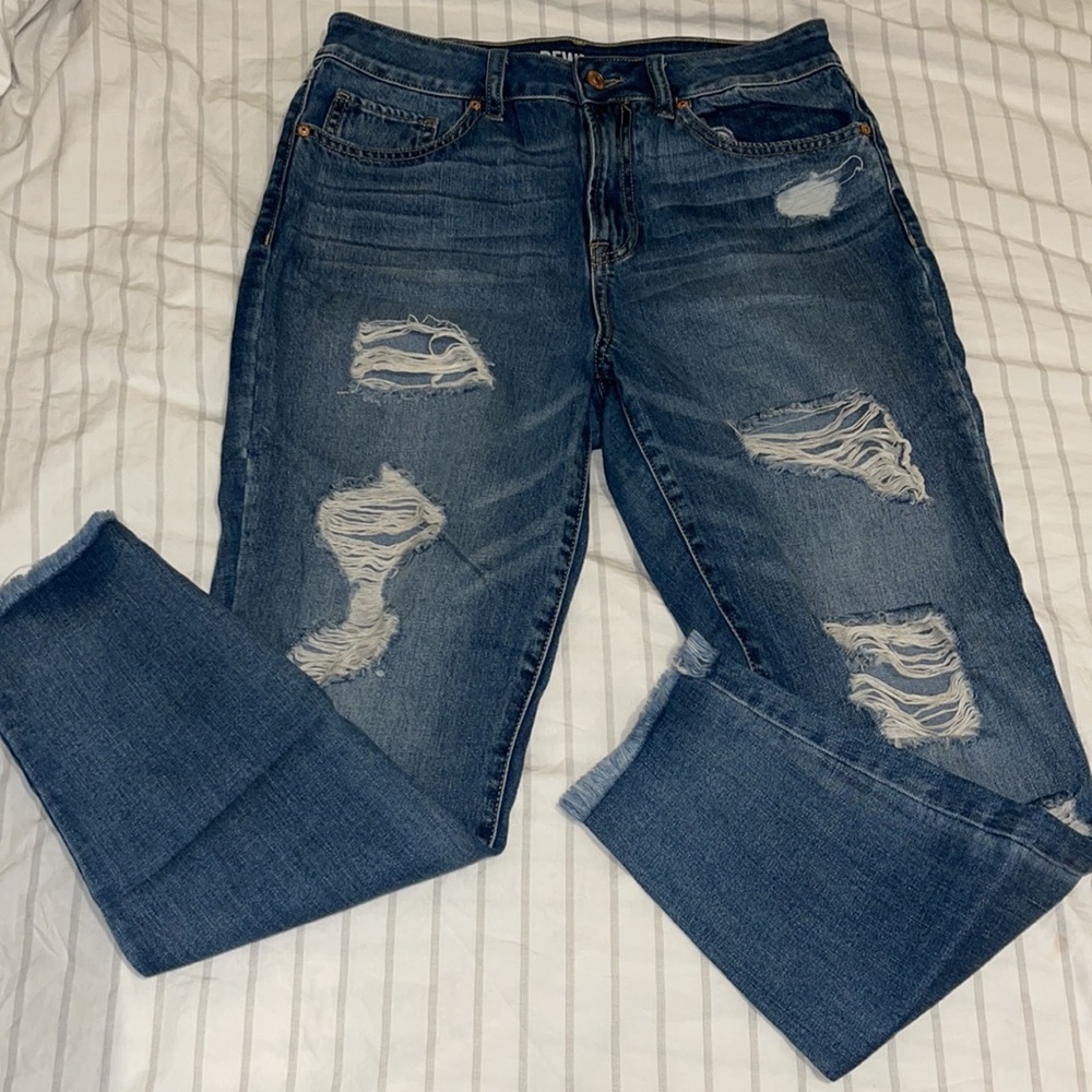 Rewash High Rise Distressed Jean - Picture 4 of 7